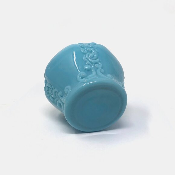 Antique EAPG Blue Glass Oil Lamp - Picture 7 of 7